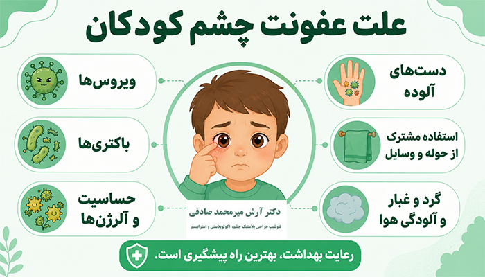 علت عفونت چشم کودکان